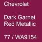 Preview: Chevrolet, Dark Garnet Red Metallic, 77 / WA9154.